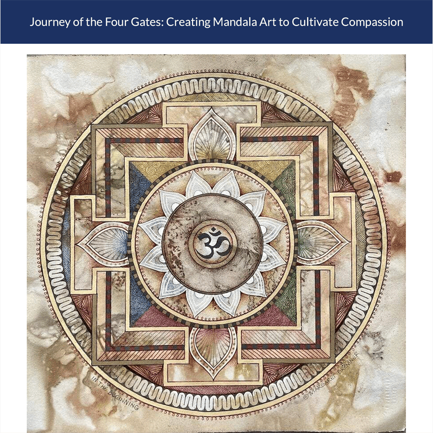 Mandala on eco-dyed paper